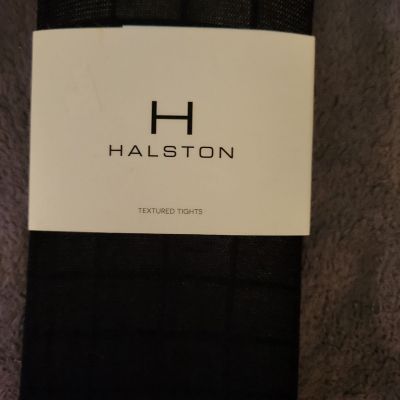 Halston Textured Tights womens size Small/Medium in black with pattern new .